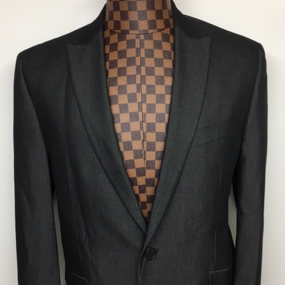 Kenneth Cole Reaction-Black Pinstripe Blazer